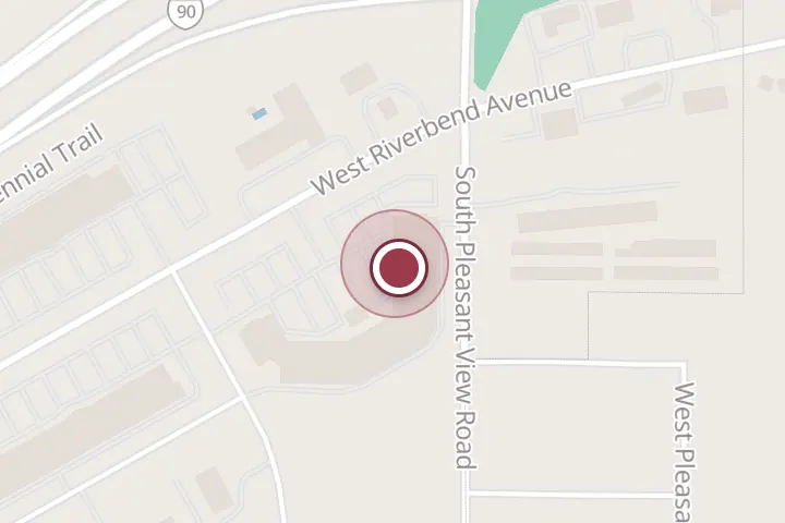 Street map around 4017 W Riverbend Ave, Post Falls, with a pin at Lash Savy, Lash & Beauty Bar
