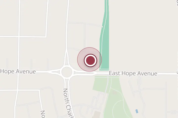 Street map around 3848 N Charleville Rd, Post Falls, with a pin at Latitude Landscape and Irrigation, LLC