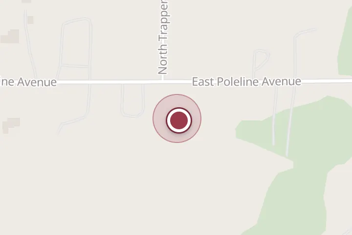 Street map around 6128 E Poleline Ave, Post Falls, with a pin at Lawncraft