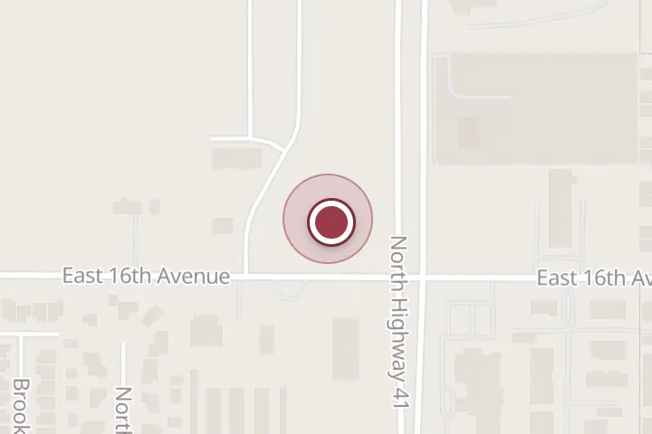 Street map around 1656 N Nicholson Ctr St, Post Falls, with a pin at Les Schwab Tire Center