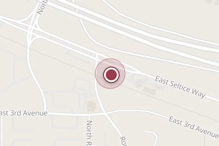Street map around 4010 E Seltice Way, Post Falls, with a pin at Locker Room Mens Salon - Post Falls