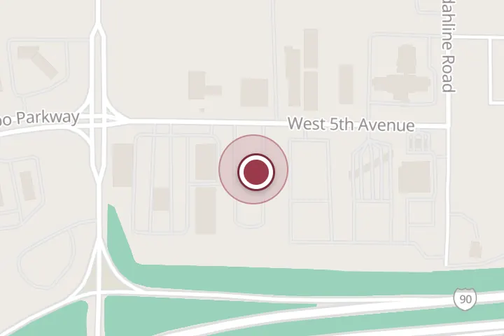 Street map around 3820 W 5th Ave, Post Falls, with a pin at McDonald's