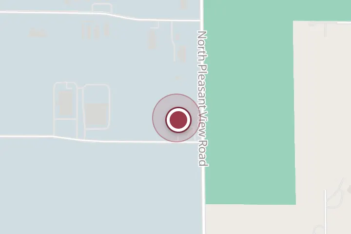 Street map around 5299 N Pleasant View Rd, Post Falls, with a pin at Mountain Power Construction Company