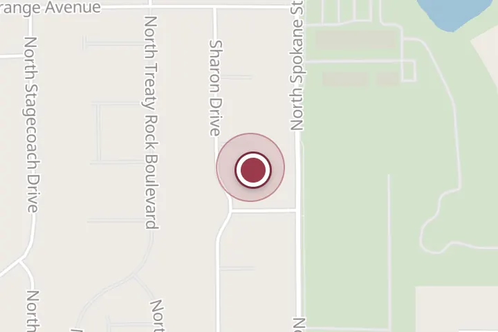 Street map around 105 W Narcissus Ct, Post Falls, with a pin at Mr Mom's Carpet & Floors