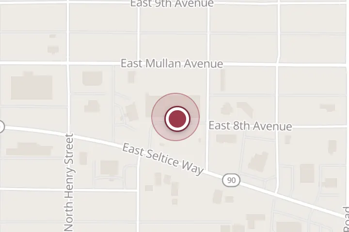 Street map around 503 E Seltice Way #12, Post Falls, with a pin at My Favorite Things