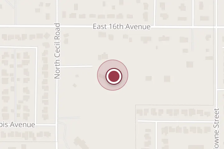 Street map around 3308 E Bantam Ct, Post Falls, with a pin at Nolan's Tree Service
