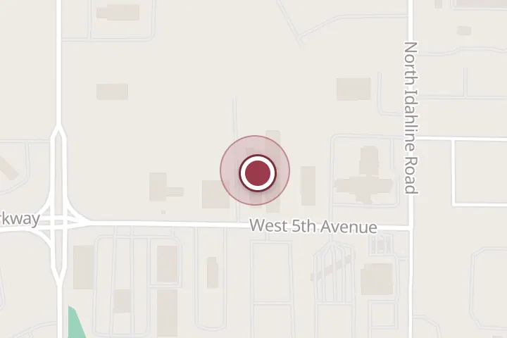 Street map around 3773 W 5th Ave, Post Falls, with a pin at North Insurance ID