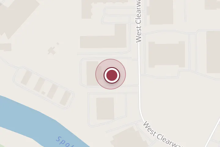 Street map around 754 Clearwater Loop STE-R, Post Falls, with a pin at North West American Contracting