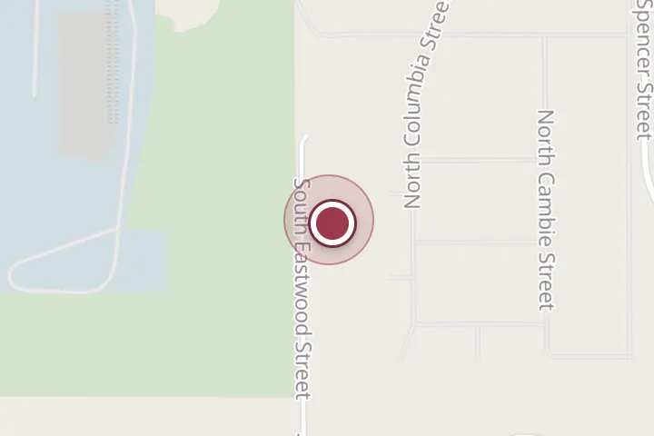 Street map around 217 S Eastwood St, Post Falls, with a pin at Northwest Home Repair Services