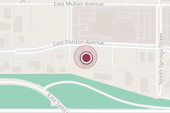 Street map around 1296 E Polston Ave Ste A, Post Falls, with a pin at Optima Dental Care of Post Falls - Scott A Johnson DDS
