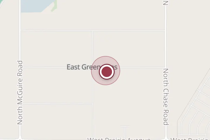 Street map around 13506 W Bodine Ave, Post Falls, with a pin at Panhandle Red
