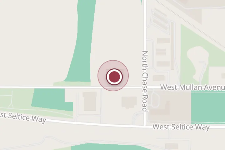 Street map around 808 W Mullan Ave, Post Falls, with a pin at Parker Electric