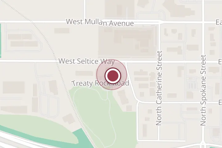 Street map around 302 W Seltice Way, Post Falls, with a pin at Perfection Tire and Auto Repair