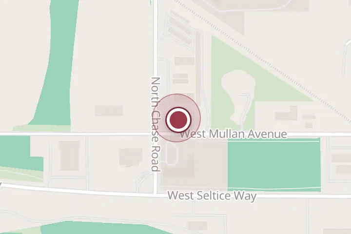 Street map around 710 W Mullan Ave B, Post Falls, with a pin at Piper 9 Salon Post Falls