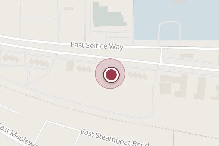 Street map around 5450 E Seltice Way Unit C, Post Falls, with a pin at Post Falls Tire and Auto