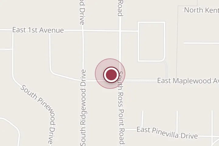 Street map around 122 S Ross Point Rd, Post Falls, with a pin at Powell's Handyman Services LLC