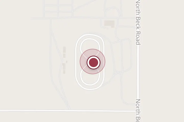 Street map around 1349 N Beck Rd, Post Falls, with a pin at Primo Custom Construction