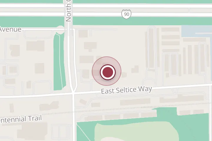 Street map around 2525 E Seltice Way D, Post Falls, with a pin at Rancho Viejo Post Falls