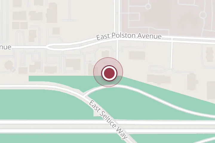 Street map around 605 N Shetland Ct, Post Falls, with a pin at Richard J. Thomas, DC