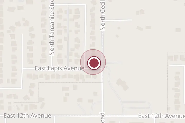 Street map around 1362 N Gemstone, Post Falls, with a pin at River City Mobile Auto LLC