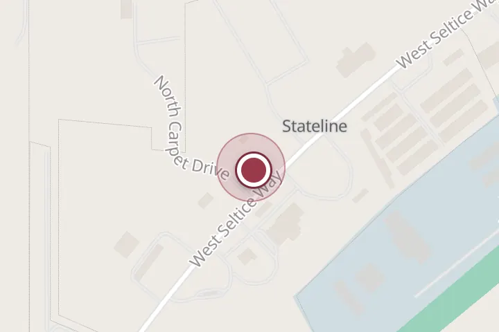 Street map around 6891 W Seltice Way, Post Falls, with a pin at Saddle Sore Inn