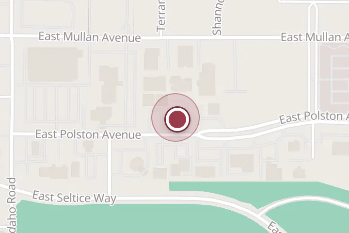 Street map around 1125 E Polston Ave Ste B, Post Falls, with a pin at Selkirk Endocrinology, PLLC, Dr. Adam A Lyko, MD