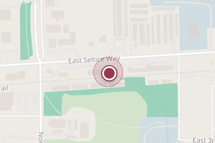 Street map around 2600 E Seltice Way Ste e, Post Falls, with a pin at Shear Luck Salon LLC