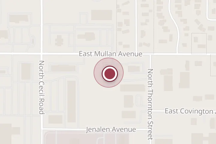 Street map around 3380 E Mullan Ave, Post Falls, with a pin at Silverlake Automotive