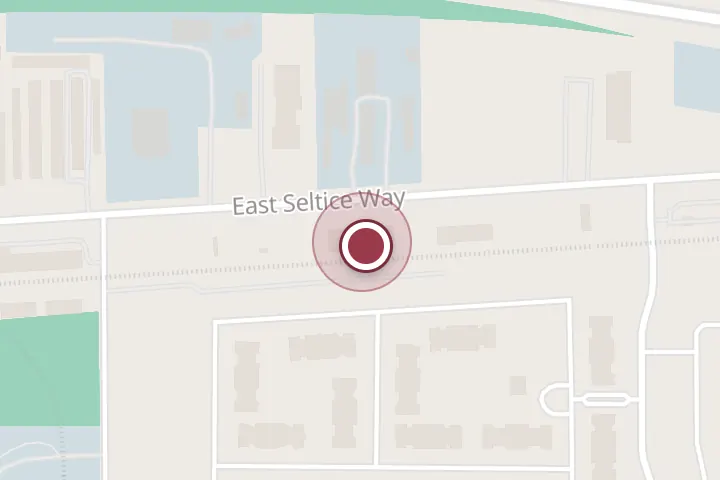 Street map around 3000 E Seltice Way, Post Falls, with a pin at Simioni's Warm Floors