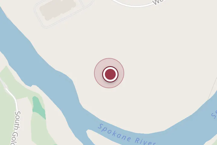 Street map around 728 S Goldfinch Rd, Post Falls, with a pin at Skyline Roofing