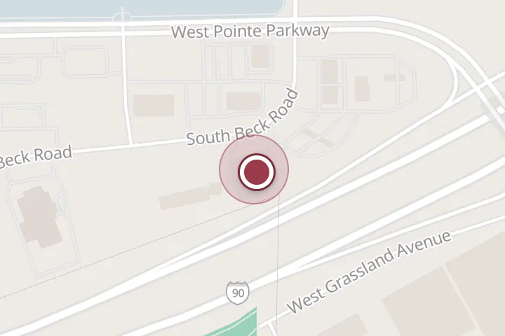 Street map around 231 S Beck Rd, Post Falls, with a pin at Starbucks Coffee Company