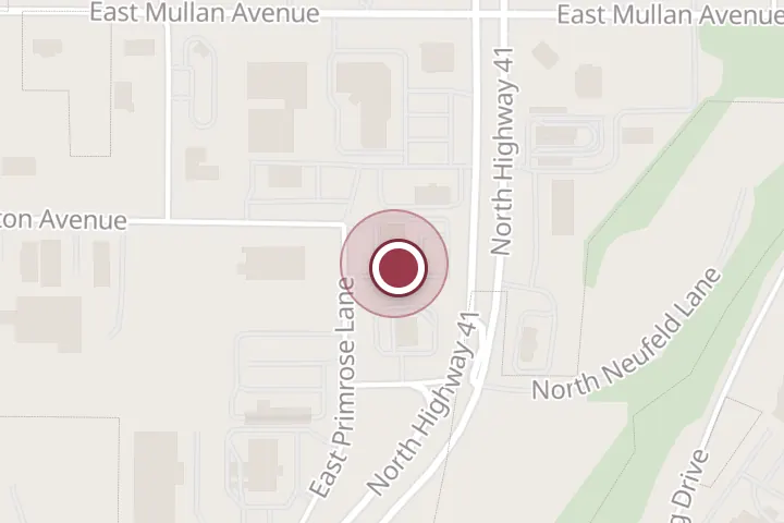 Street map around 4082 E Primrose Ln Suite A, Post Falls, with a pin at Subway