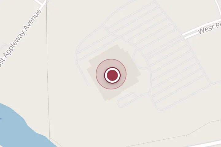 Street map around 101 N Cabela Way, Post Falls, with a pin at Sunglass Outfitters By Sunglass Hut