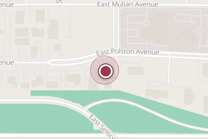 Street map around 1280 E Polston Ave, Post Falls, with a pin at Sunshine Dentistry