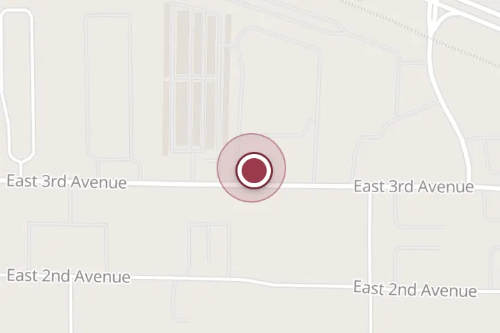 Street map around 3591 E 3rd Ave Suite 102, Post Falls, with a pin at Sweet Em's Bakery