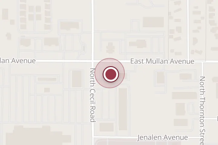 Street map around Mullan Plaza, 780 N Cecil Rd STE 105, Post Falls, with a pin at The Fix Walk-In Chiropractic