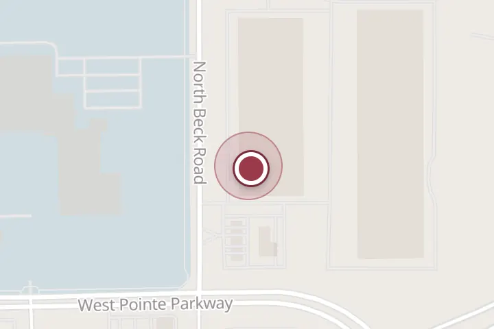 Street map around 140 N Beck Rd #100, Post Falls, with a pin at The Flying Pickle - Post Falls