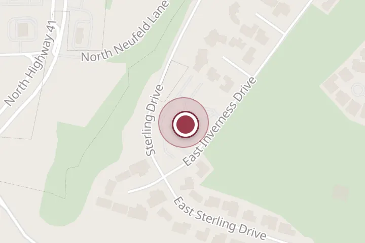Street map around 4365 Inverness Dr, Post Falls, with a pin at The Highlands Building