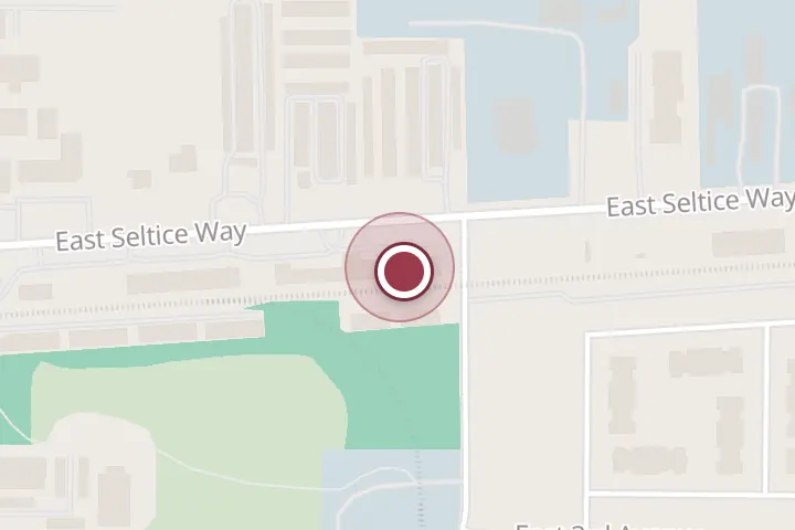 Street map around 2700 E Seltice Way #1, Post Falls, with a pin at The Hive Yoga
