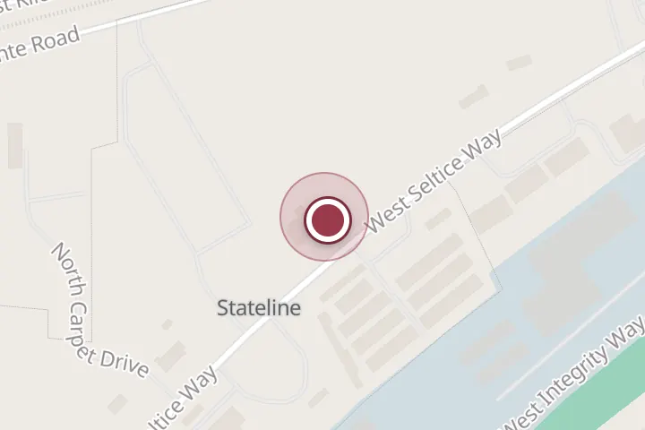 Street map around 6717 W Seltice Way, Post Falls, with a pin at The Kon Tiki Bar