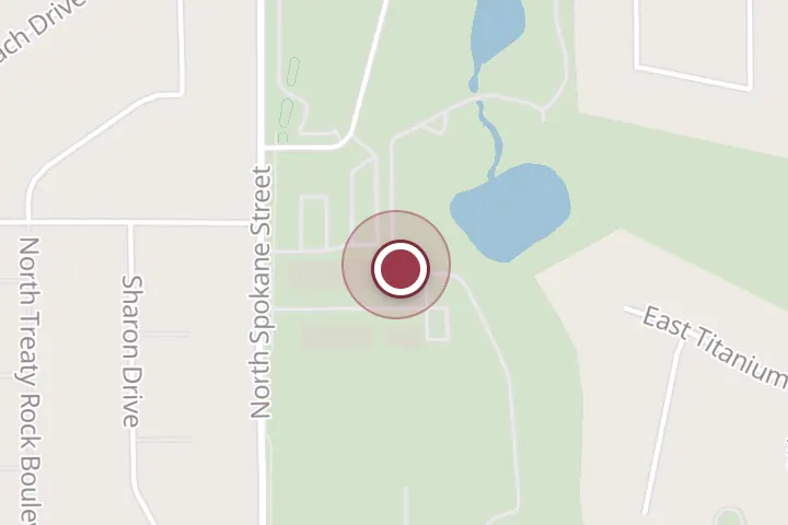 Street map around 3200 N Spokane St #101, Post Falls, with a pin at The Suites at Prairie Falls