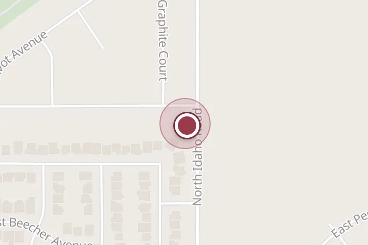 Street map around 780 E Tiger Ave, Post Falls, with a pin at Three Trees Landscaping Inc