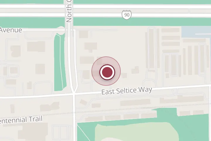 Street map around 2525 E Seltice Way Ste C, Post Falls, with a pin at Timothy W. Grothman, DC
