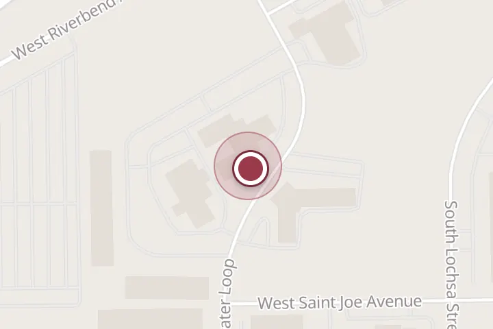 Street map around 510 Clearwater Loop #100, Post Falls, with a pin at Toby Blodgett eXp Realty LLC