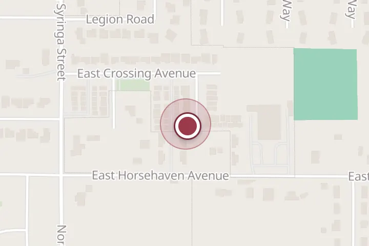 Street map around 2057 N Cruze St, Post Falls, with a pin at Top Notch Tree Solutions
