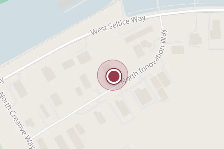 Street map around 1036 N Innovation Wy Ste A, Post Falls, with a pin at Wood Run Renovate and Repair